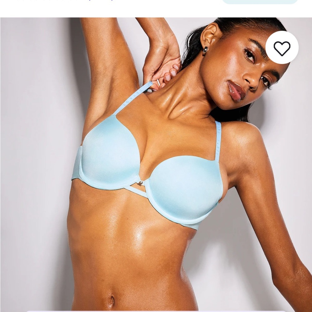 FENTY Foiled Sprigs Embroidered Unlined Bra and Baby blue TShirt Bra